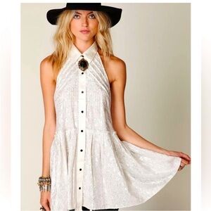 White Sleeveless Lace Top